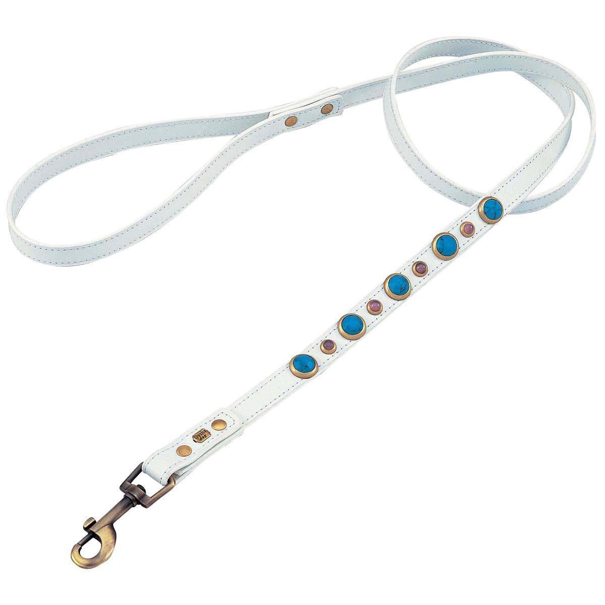 Turquoise And Cat Eye Imperial Dog Leash