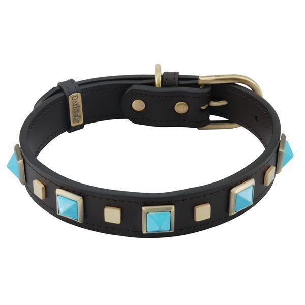 Turquoise Rock And Roll Dog Collar